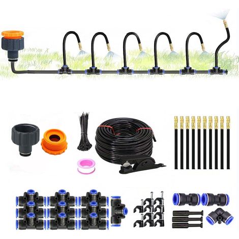 360° gebogenes automatisches Gartenbewässerungssystem, flexibles Garten-Tropfbewässerungssystem, Sprinkler-Bewässerungssystem für Außenpflanzen für Garten, Hof (15 m/49,2 Fuß) (1/5)