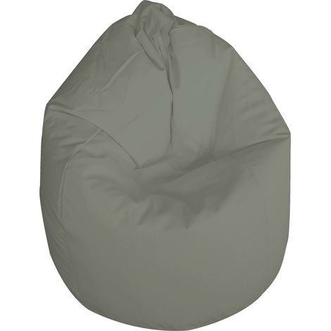 Poltrona Sacco Pouf in poliestere 70x110 cm Ariel Grigio Chiaro