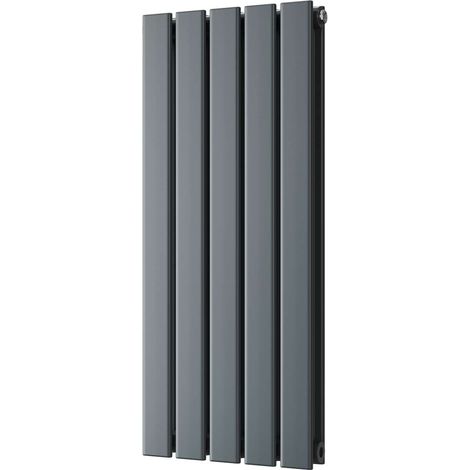 Typhoon - Anthracite Designer Radiator H800mm x W340mm Double Panel