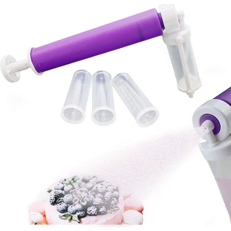 Manuelle Airbrush-Pistole für die Tortendekoration, DIY-Backwerkzeug mit 4 Sprührohren zum Dekorieren von Kuchen, Keksen und Desserts in der Küche