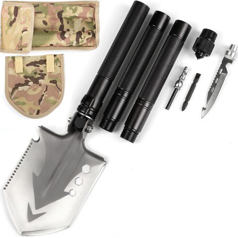 Pelle de Survie, 12 Fonctions Pelle Pliante, 82cm Pelle de Survie Multifonction Militaire pour Camping, Survie, Randonnée et Jardinage
Pelle de Survie, 12 Fonctions Pelle Pliante, 82cm Pelle de Survi (1/4)