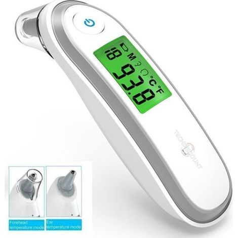 Bardusch - Thermomètre infrarouge électronique adulte auriculaire thermomètre infrarouge mesure de température tricolore sûre et précise (1/4)