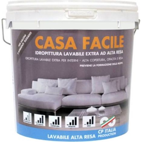 IDROPITTURA SUPERLAVABILE CASA FACILE  4 L