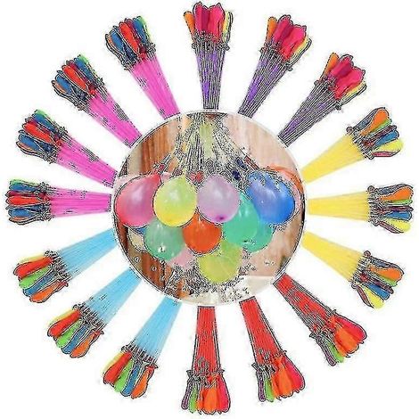 Ensemble de 592 ballons à eau auto-scellants à remplissage instantané pour jeux d'eau en extérieur et fêtes à la piscine (1/4)