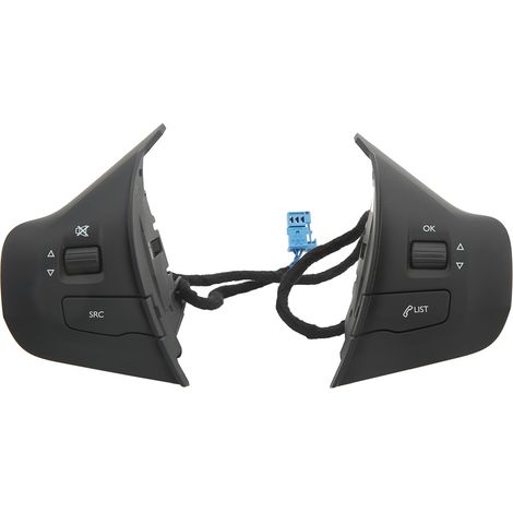 Decdeal Volant Swith bouton de commande 98084115ZD multifonction noir remplacement pour Peugeot 208
