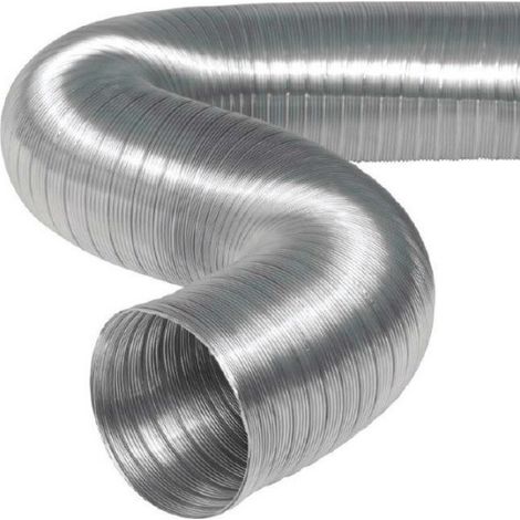 Conduit semi-rigide aluminium Ø 125mm longueur 3000mm classé A1 70um pour circuit de ventilation SRFAC (1/2)