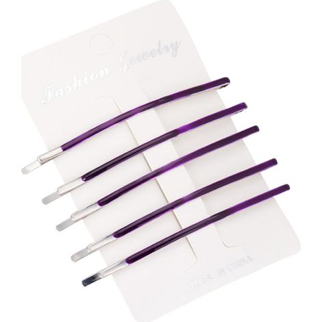 Lot de 5 pinces à cheveux, alliage, haute tension, bords arrondis, femmes（Q3 : Nouveaux produits pour le mois d'août） (1/5)