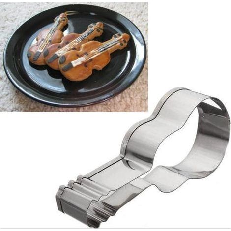 Emporte-pièce en forme de guitare, 9,1 x 4,2 cm, pour gâteau de Noël (1/5)