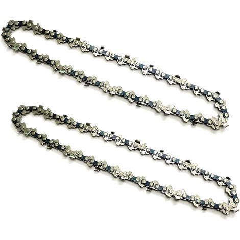 2 Stück 6-Zoll-Kettensägeketten für akku-betriebene Mini-Kettensäge mit Handschalter, Kettensteigung 1/4 Zoll, Kettenstärke 0,043/1,1 mm, Antriebsglieder 37 DL, effektive Schnittlänge 15 cm