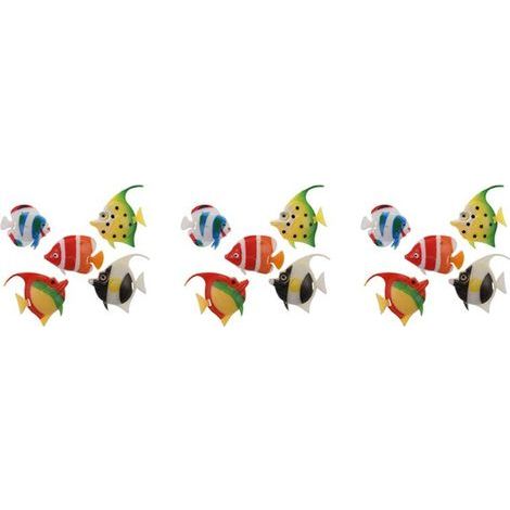 15 PIeCES Poissons D'Ornement En Plastique pour Aquarium Artificielle Multicolore (1/3)