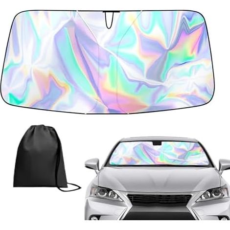 Pare-soleil de pare-brise de voiture – Résistant aux UV et aux intempéries, protection solaire pour vitres de camions, SUV et camping-cars, garde l'habitacle frais, bloque les rayons du soleil (1/5)