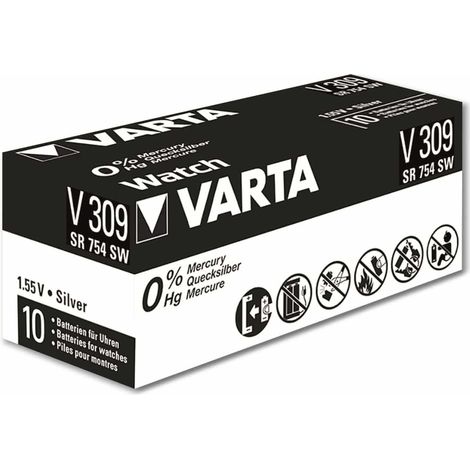 VARTA Knopfzelle Silver Oxide, 309 SR48, 1.55V, 10 Stück (1/2)
