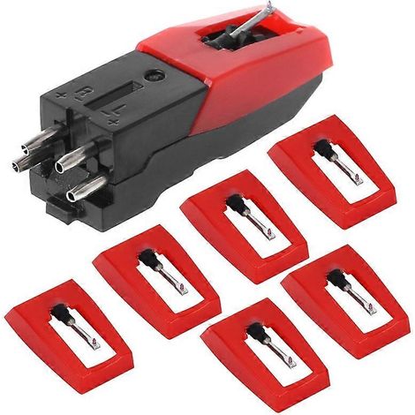 Aiguille de magnétophone à 7 pointes, magnétophone amélioré avec stylet diamant de remplacement pour Crosley, ION, pour LP, magnétophone à disques et (1/5)