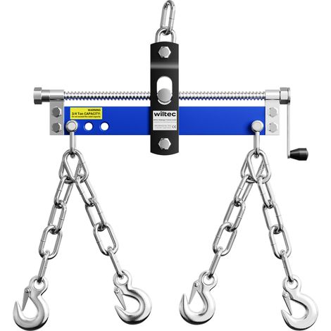 Wiltec Balancierer bis zu 750kg Positionierer für Werkstattkran als Kettenzug, Seilzug mit extra großen Befestigungsaugen Motorheber (1/5)