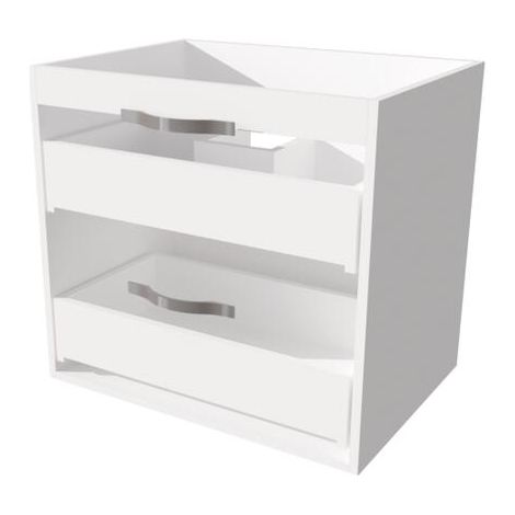 ONDEE - Conjunto Mueble + lavabo MIXY - 60cm - Blanco - melamina - Entregado en kit