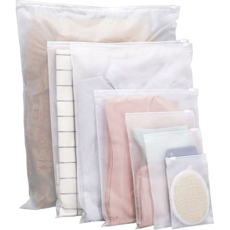 35 wiederverschließbare Ziplock-Beutel für Kleidung, mattiert, aus Kunststoff, mit Ziplock-Verschluss, für Schule, Reisen, wiederverwendbar, wasserdicht, zur Aufbewahrung von Kleidung. (1/5)