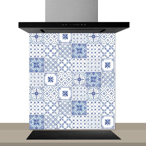 Fond de hotte décorative, lisbon bleu 60x70 Fond de hotte (1/2)