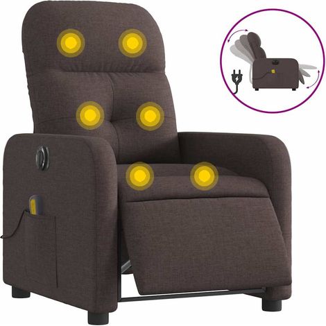 Maison Exclusive - Sillón reclinable de masaje eléctrico tela mar