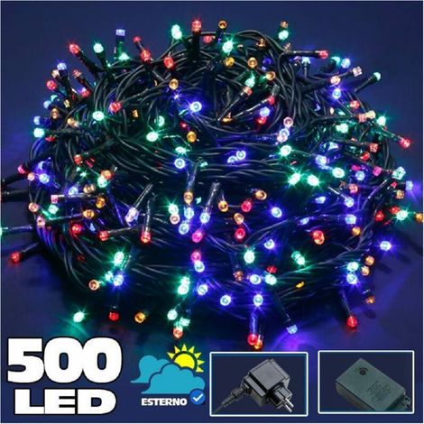 YMYNY Guirlande lumineuse 500 LED avec lucioles multicolores et contrôleur 8 fonctions pour usage extérieur - (1/3)