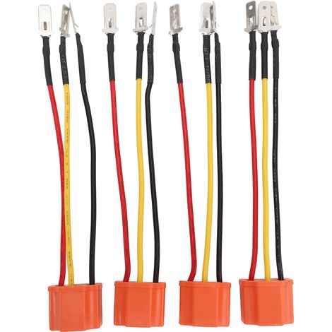 Cablaggio H4, connettore in ceramica, connettore per fendinebbia per auto, camion, barca, nautica 12V, 4 pezzi. (1/4)
