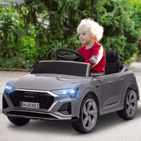 Voiture électrique pour enfants Licence 12V télécommande - klaxon - musique - phares - 3-4 ans Gris