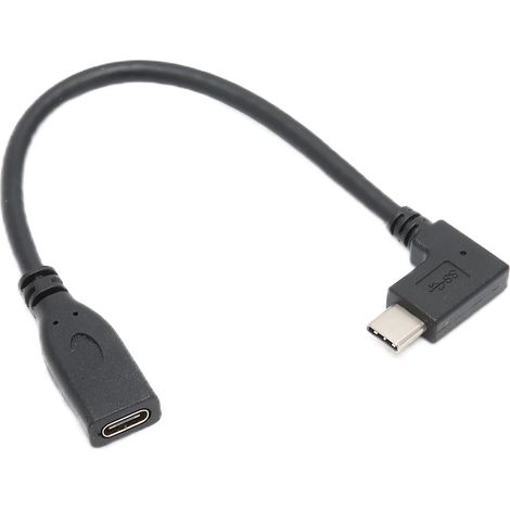Câble USB-C 3.1 mâle-femelle 20 cm pour transfert rapide et charge
