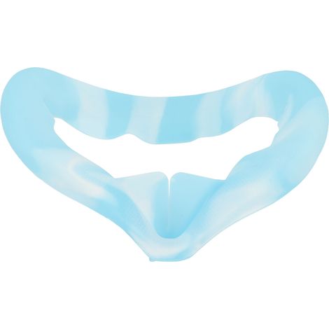 Coussinet facial en silicone lavable pour Oculus Quest 2, anti-transpiration et étanche à la lumière, avec protection nez, couleur bleu ciel (1/5)