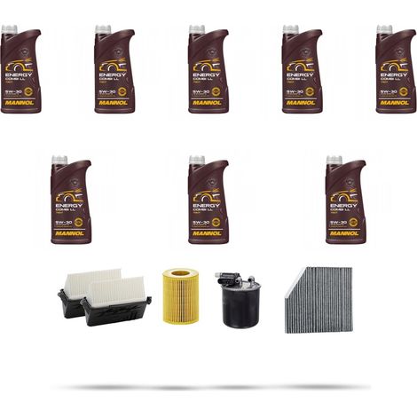 Kit tagliando 4 FILTRI e 8L OLIO compatibile con Mercedes Classe E (W213,S213,A213) E350 d 4matic 190kw Dal 2017 (1/5)