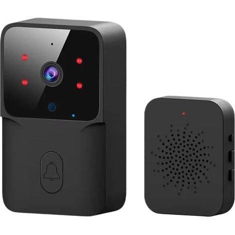 Sonnette vidéo interphone, Sonnette téléphonique extérieure Haute définition(Black 2)