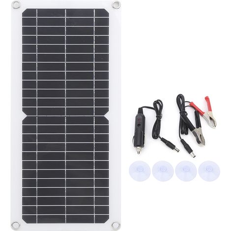 Panneau solaire flexible 15W USB IP65 étanche monocristallin chargeur pour voiture camping-car extérieur (1/5)