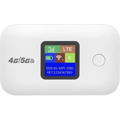 Mobile Wi-Fi router, portable broadband internet access point, travel Wi-Fi access point, portable router, white (1/5)
