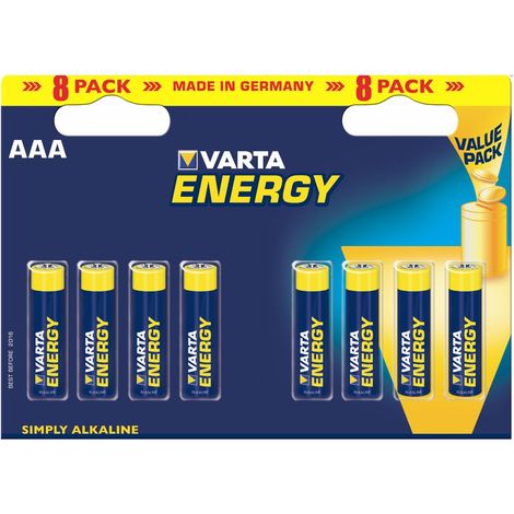 LR03 AAA MINI STILO BLISTER 8PZ VARTA BATTERIE ALCALINE (1/2)