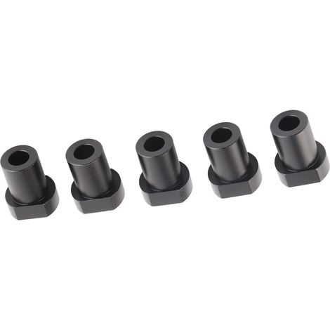 Lot de 5 taquets d'établi 20 mm en alliage d'aluminium noirs pour serrage bois plaque de arrêt bas profil (1/5)