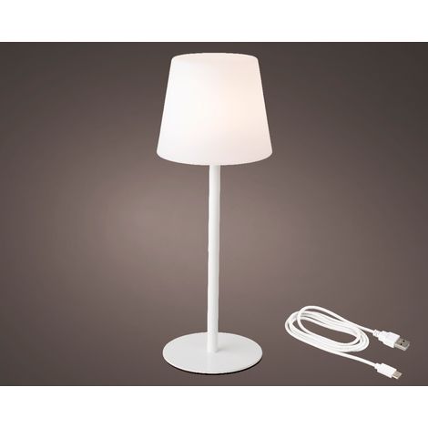 LAMPADA DA TAVOLO H40CM BIANCA MINIMAL. (1/2)