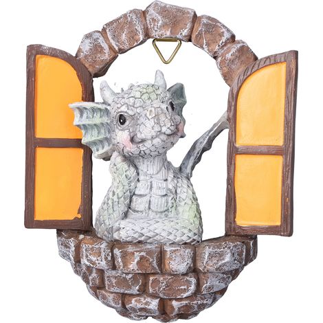 Bezaubernde, dekorative Dinosaurier-Skulptur aus Kunstharz (1/5)