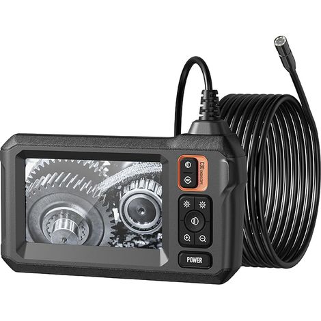 Endoscope — équipé d'un écran de 4,3 pouces et d'une lumière LED étanche — câble rigide de 5 mètres. (1/5)