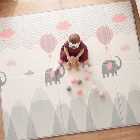 CASABEL Tapis d’Éveil Bébé, Épais & Doux, 180x150cm Motif
