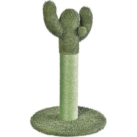 Arbre à chat cactus avec balle pendante, 65 x 43 x 43 cm, Vert (1/4)