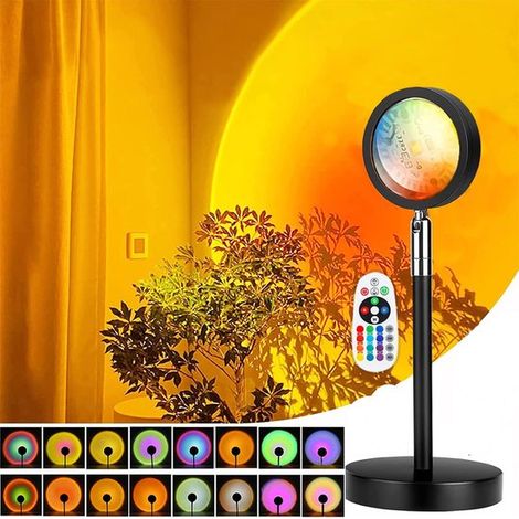 Lampe de Projection LED USB - 16 Couleurs et 4 Modes Dynamiques - Hauteur Réglable et Rotation à 180° - pour Autoportrait/photographie/fêtes (1/5)