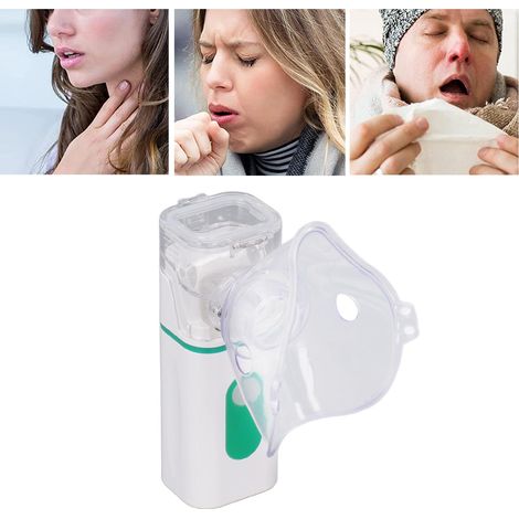 Mini vaporisateur portable vert pour adultes et enfants, vaporisateur portatif pour les voyages et la maison, vaporisateur silencieux, vaporisateur ultrasonique, inhalateur de vapeur froide personnel (1/5)