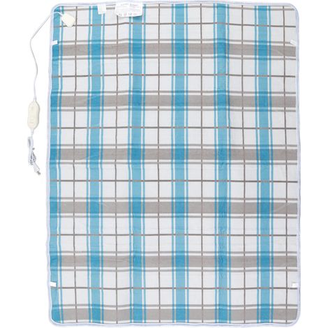 Drap chauffant électrique 1,5 x 1,2 m, surmatelas chauffant intelligent à température constante avec 2 niveaux de chauffage, prise UE 220 V (1/5)