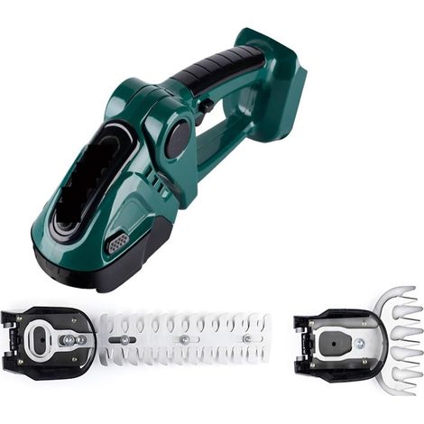 24V 2 en 1 Taille-haie électrique 20000 TR/Min Rechargeable sans Fil Haute Puissance désherbage élagage Cisaillement arbuste Tondeuse Outil de Jardin (Color : Green-NO Battery, Size : Small) (1/5)