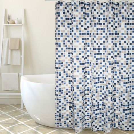 TENDA PER DOCCIA IN TESSUTO POLIESTERE MOSAIKO cm 180x200