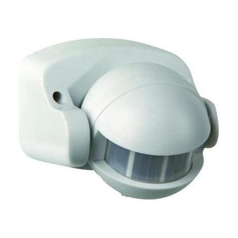 Detector IR exterior 180° - GAO - Alcance 12 m - Tiempo 10 s a 4 min - IP44 - Blanco