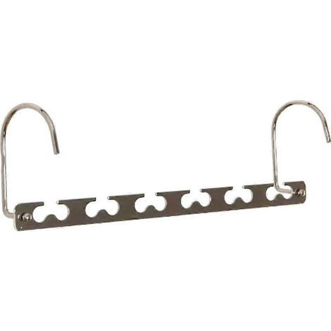 Multifunktionaler Kleiderschrank-Organizer aus Metall, platzsparend, mit 6 Haken für Hosen, Schals und Krawatten. Praktischer Kleiderbügelhalter für den Kleiderschrank. (1/5)