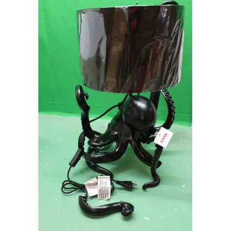 [GEBRAUCHT] B-Ware Kare Tischleuchte Lampe Octopus Schwarz Textil Polyester Kunstharz Höhe 47cm Led