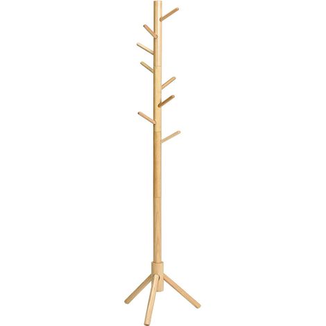 Portemanteau,Portant à Vêtements en Bois,Naturel RF-1193 (1/5)