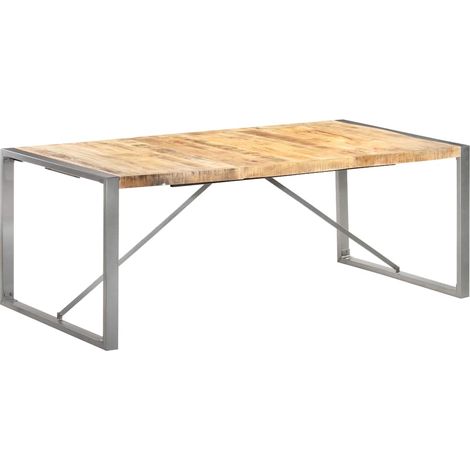 vidaXL Table à manger 200x100x75 cm Bois de manguier massif brut (1/5)