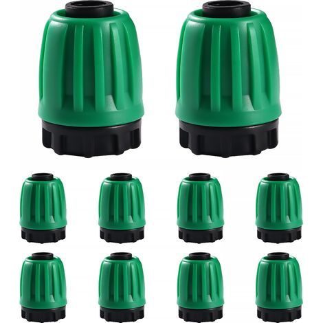 Grüne Tropfbewässerungs-Fittings, 10er-Pack, für 16-mm-Schläuche, Tropfbewässerungs-Steckeradapter, gerade Bewässerungs-Fittings, Bewässerungsschlauchverbinder (1/5)