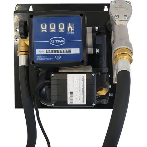 Renson – Pompe de transfert gazole 230V 50 l/m – Débit max 50 L/min – Installation murale ou sur cuve – Pistolet manuel aluminium
